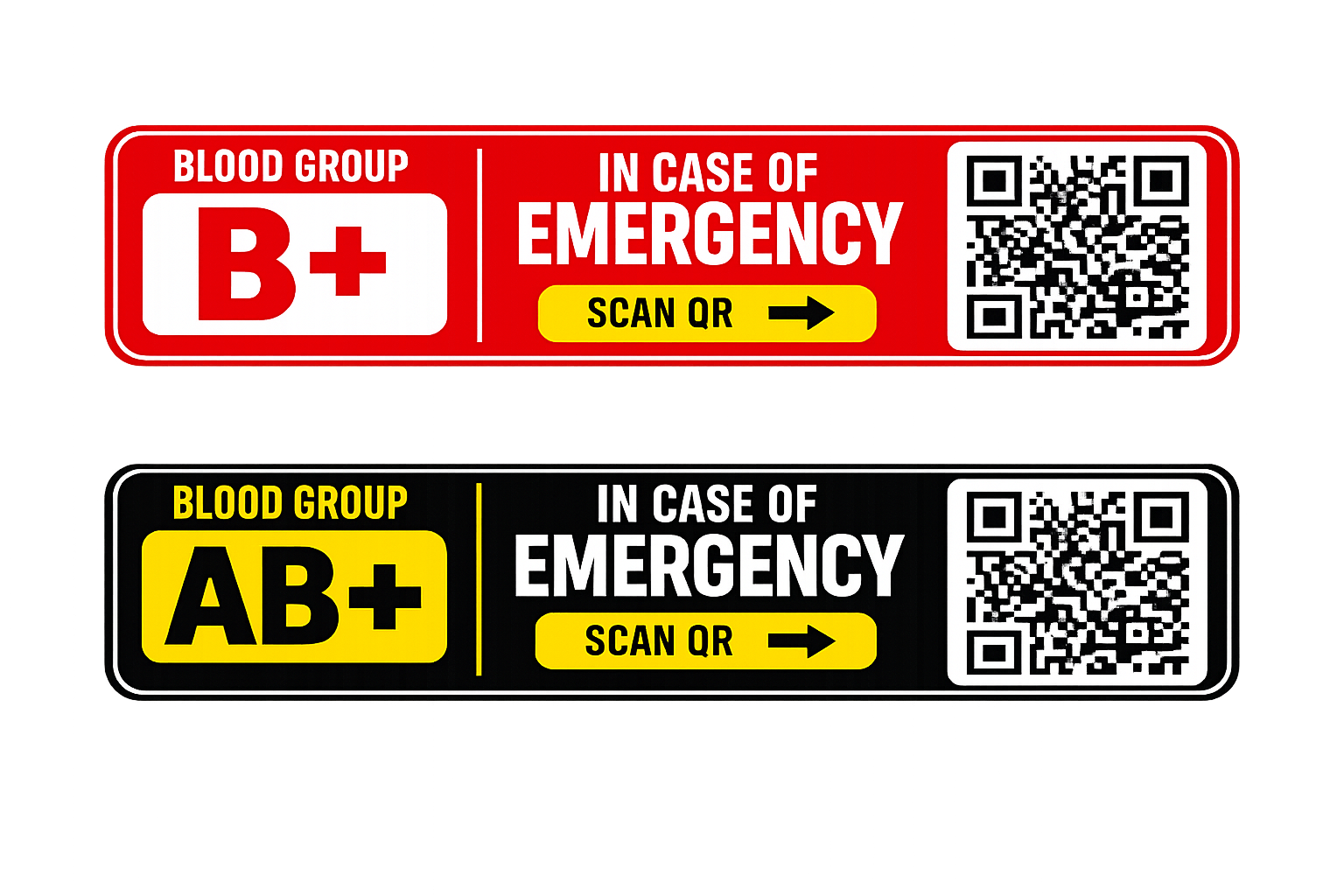 Emergency QR code sticker