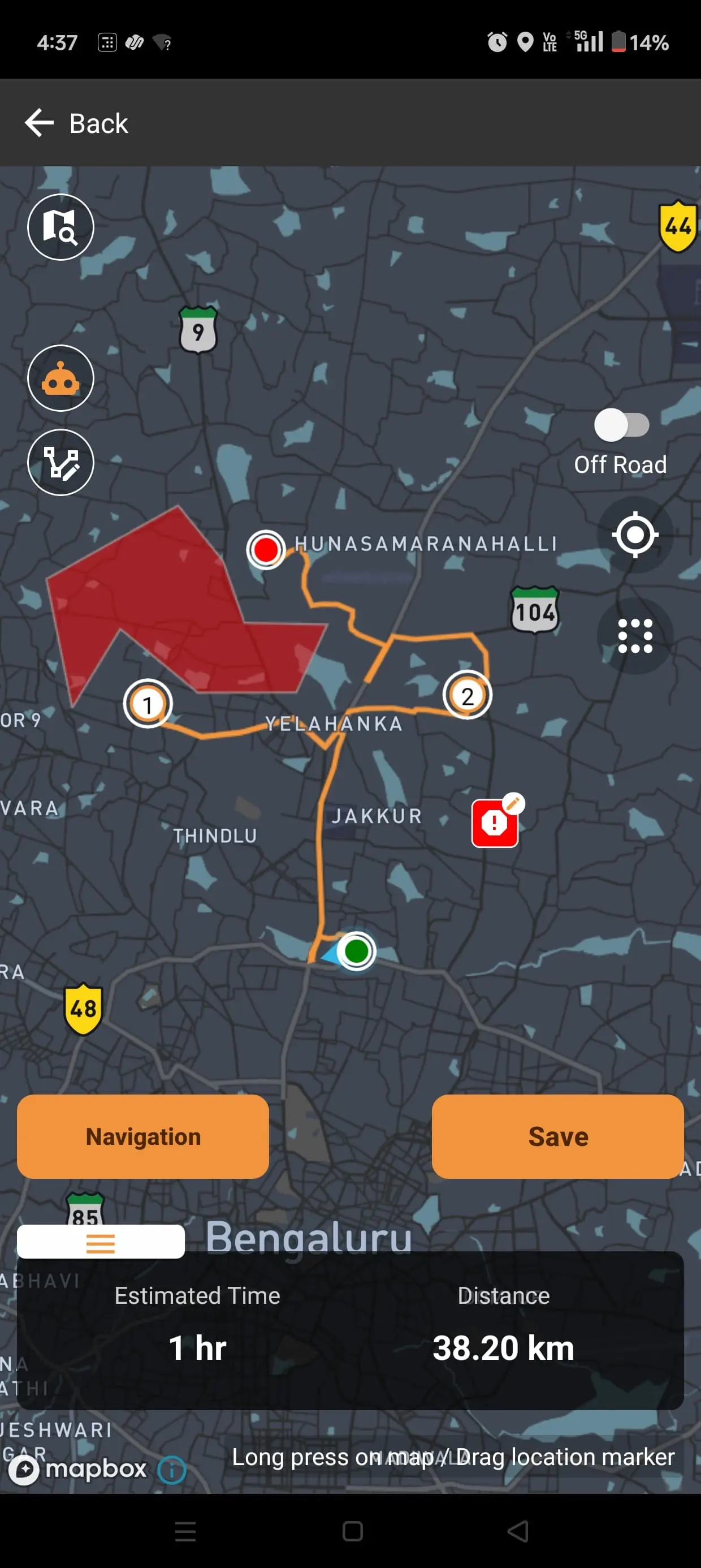 TripQube route planning with waypoints